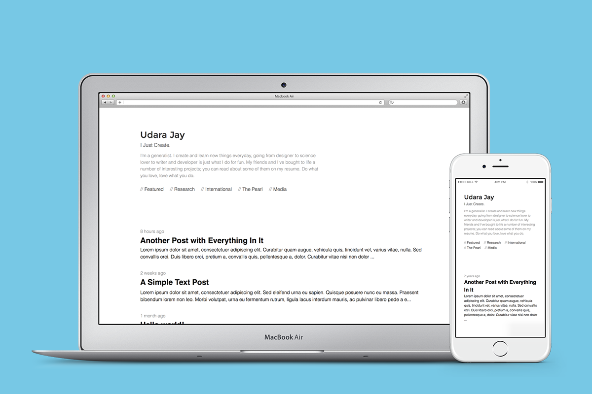 Unicode WordPress Theme, a WordPress Template by Udara Jay (Photo 1 of 2)