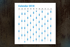 Calendar 2018 Vertical Design