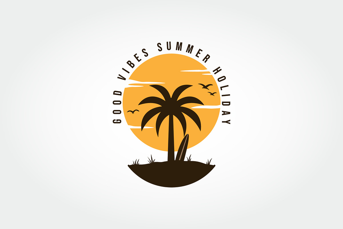 Vintage Tropical Silhouette Vector, a Branding & Logo Template by PrastHF (Photo 1 of 2)