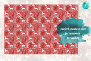 Vintage Christmas Toile Patterns, a Seasonal Illustration by Verdigris Studios (Thumbnail 2 of 4)