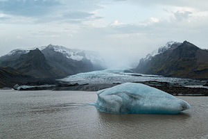 Glacier tongue slides from the Vatnajokull icecap or Vatna Glaci, a Nature Photo by YuriyB