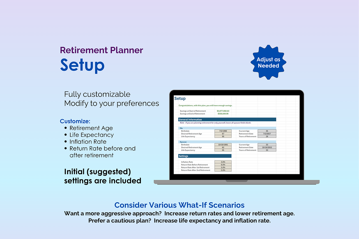 Retirement Planner - Excel