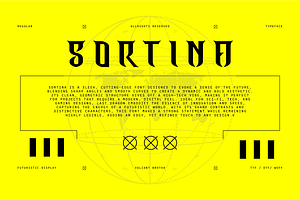 VB Sortina - Futuristic Display Font