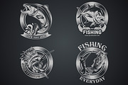 4 Fish Vector Dark and Light, an Illustration by weervector (Thumbnail 1 of 3)
