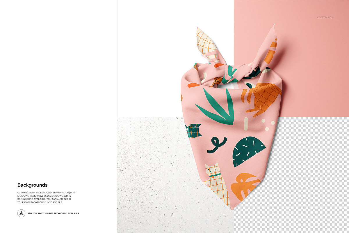 Pet Bandana Mockup Set (type 2), a Product Mockup by creatsy5 (Photo 8 of 11)