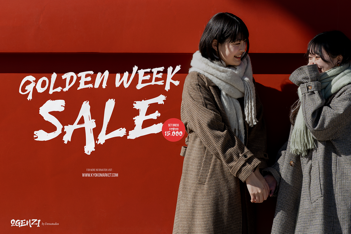 Ogenzi | Hand Drawn Japanese, a Handwritten Font by Denustudios (Photo 6 of 12)