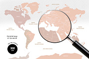 World map with attractions, an Education Illustration by VerAna (Thumbnail 2 of 12)