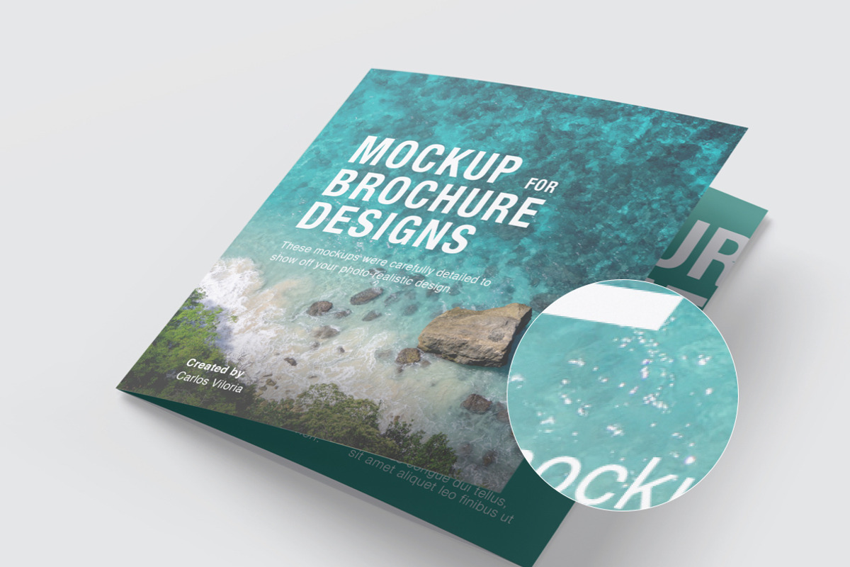 Square Trifold Brochure Mockup 01, a Print Template by Mockups by Carlos Viloria (Photo 3 of 6)