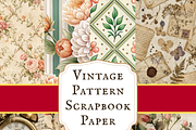 Vintage Pattern Scrapbook Paper PDF, a Decorative Illustration by Image for Sale (Thumbnail 1 of 3)