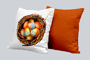 Easter watercolor set, colored eggs, an Illustration by Artmanata (Thumbnail 10 of 14)