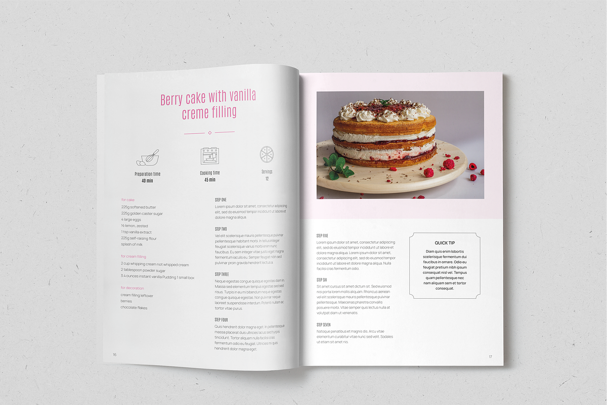 Sweet Heaven Recipe Book, a Magazine Template by SonaGeciova (Photo 10 of 18)