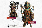 Aztec Deities Cliparts, a Person Illustration by ThatsDesignArt (Thumbnail 8 of 15)