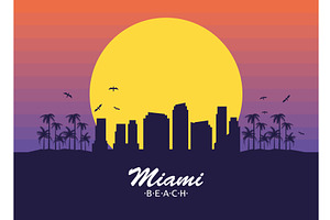 Miami Beach Lettering Card