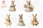 Vintage Bunny Watercolor Sublimation, an Animal Illustration by Maysa Art (Thumbnail 3 of 5)
