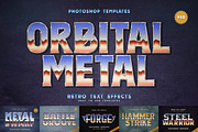 Retro Sci-Fi Metal Text Effects, a Layer Style Add-On by Andrew Skoch Design (Thumbnail 1 of 9)