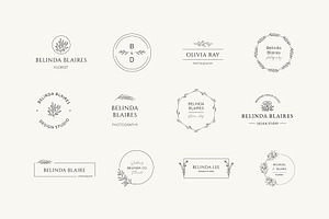 Minimal Flowers Logo Bundle