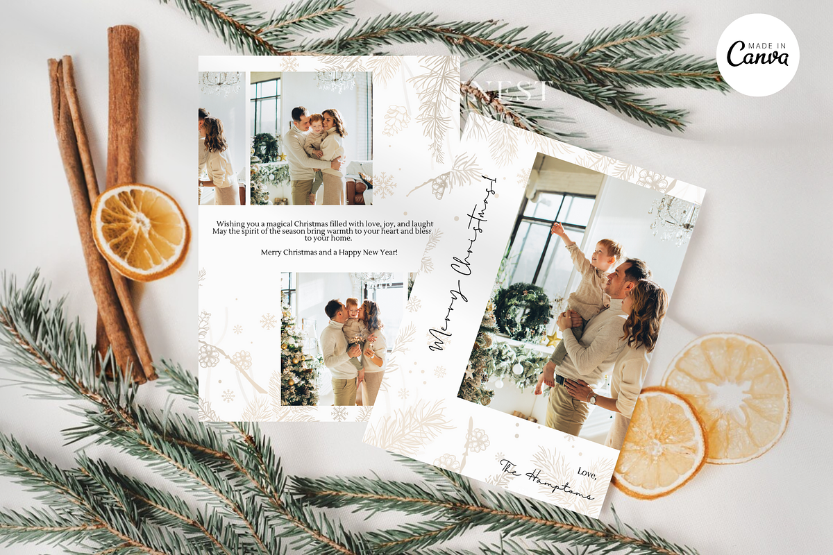 DIY Photo Collage Christmas Card-C2, a Card Template by ReneeW1 (Photo 1 of 6)