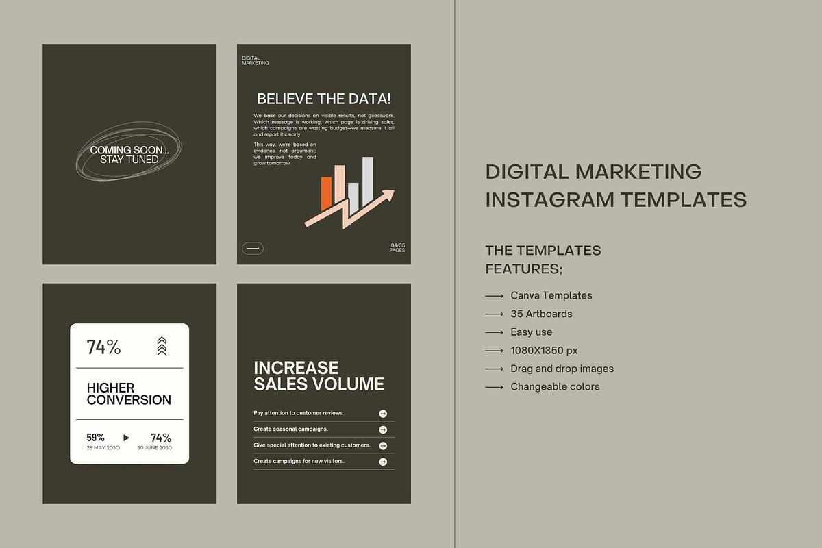 Digital Marketing Instagram Template, a Social Media Template by Mia Branding Studio (Photo 5 of 6)