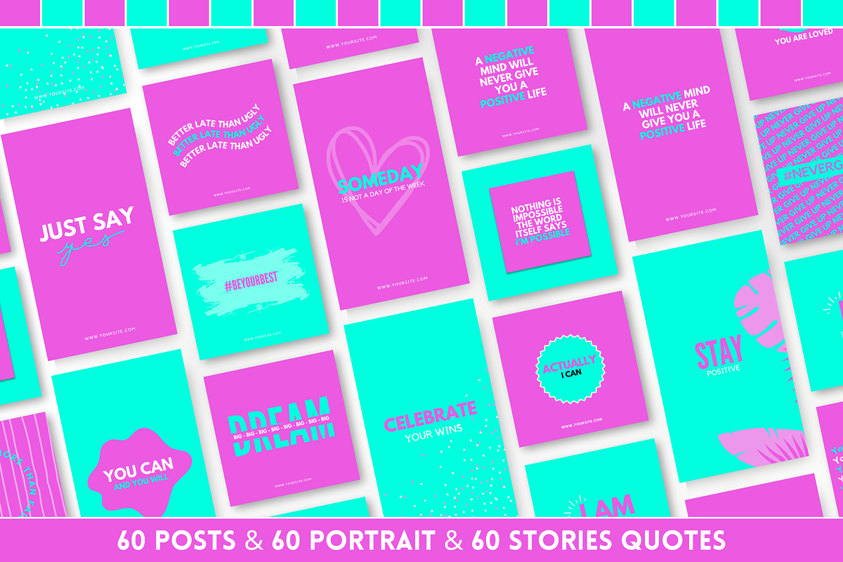 Purple & Blue Instagram Templates preview 6