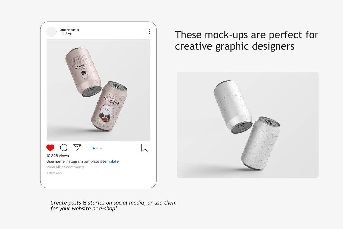 Drink Can Mockups, a Packaging Mockup by Tahtagraphic (Photo 8 of 10)