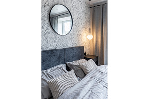 Modern bedroom interior close-up, an Architecture Photo by wip3out