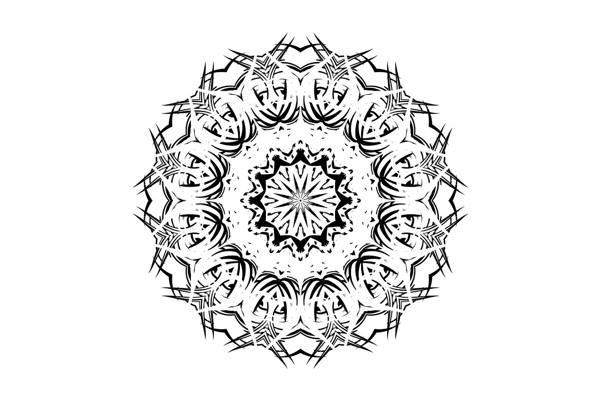 Modern Black and White Mandala Pack, a Decorative Illustration by NJ Himel (Photo 26 of 101)