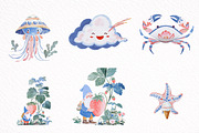 Whimsical Summer Clipart PNG, an Illustration by DreamArtGraphic (Thumbnail 8 of 8)