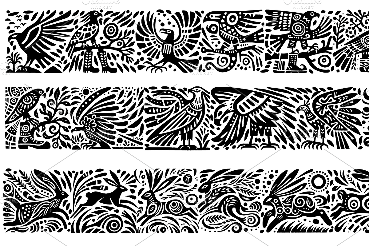 Vintage Animals and Fish Folk Art, an Illustration by devastd (Photo 21 of 30)