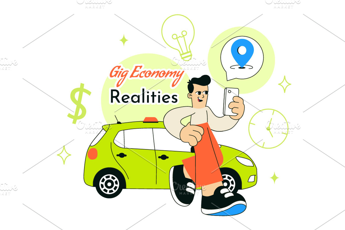 10 Gig Economy Realities, a Finance Illustration by denayunebgt (Photo 4 of 4)