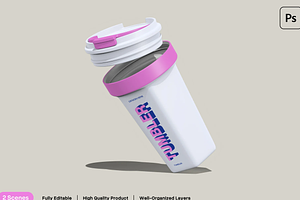 Tumbler Mockup 2 Views, a Cups & Container Mockup by graphicsauce