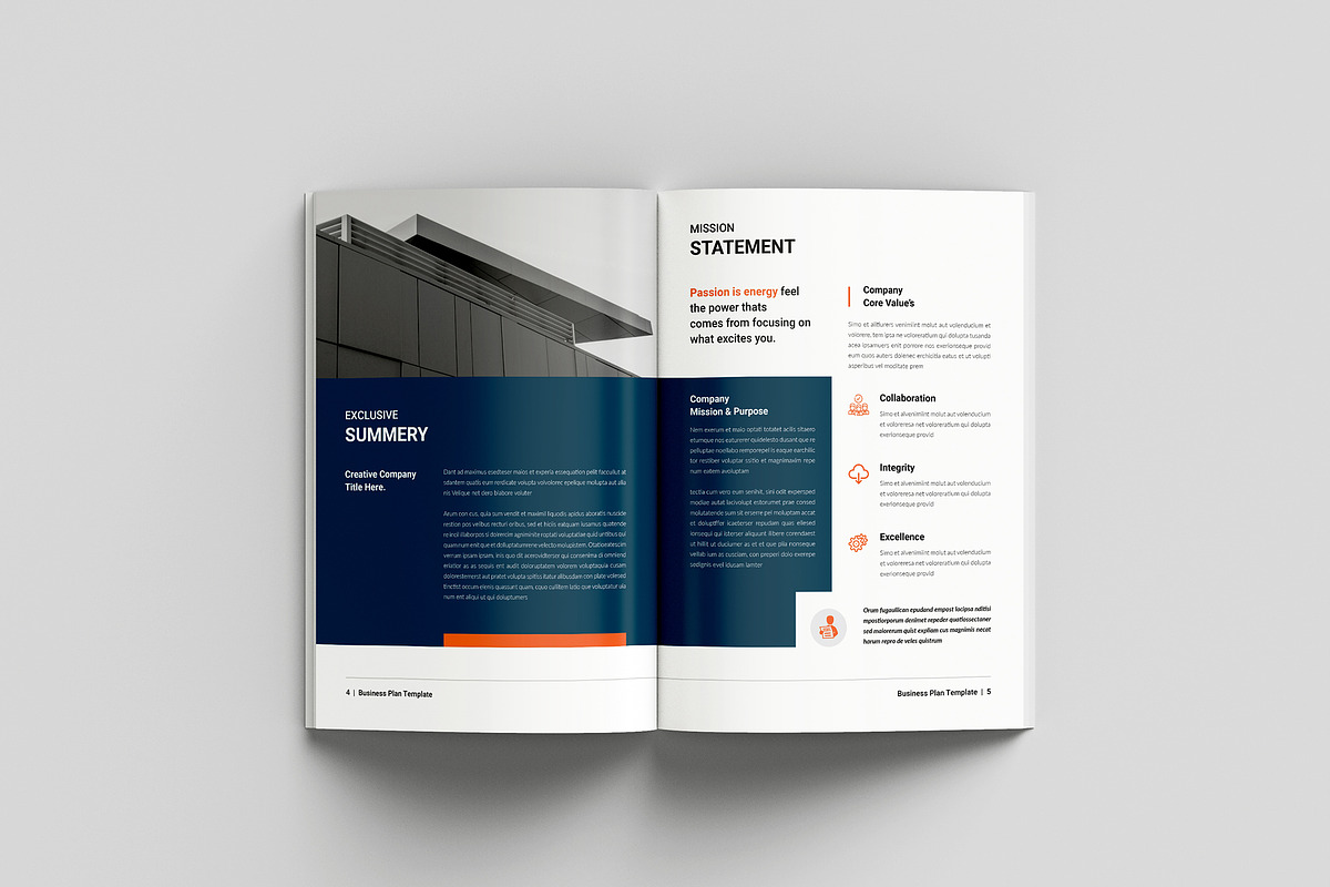 Business Plan Template | Canva, a Brochure Template by Spark_Creative (Photo 3 of 14)