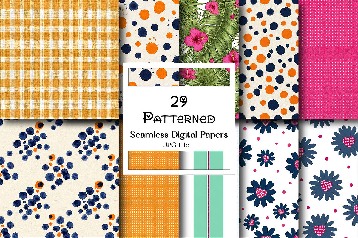 Patterned Digital Papers, a Pattern Graphic by Wow Magic (Photo 1 of 3)