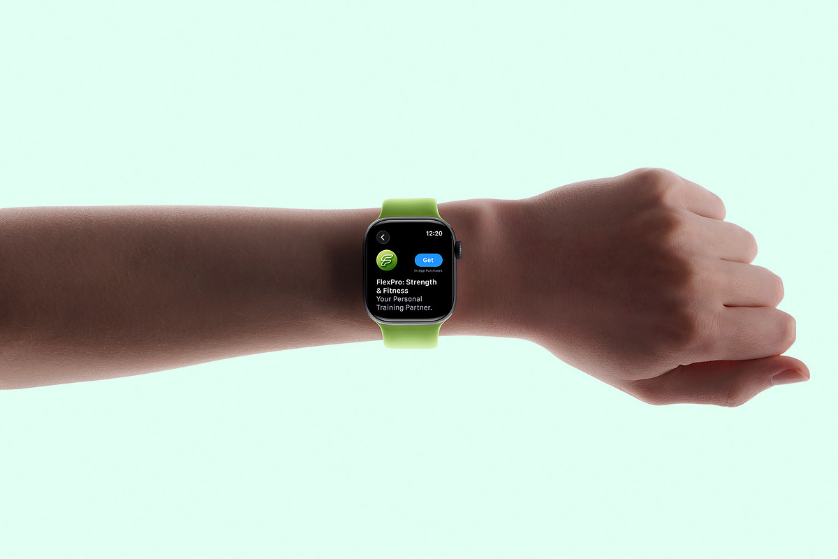 24 Watch Series 11 in Hand Mockups, a Wearable Device Mockup by Asylab (Photo 13 of 107)