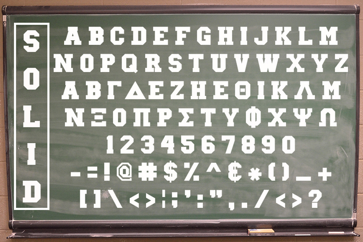 Collegiate Greek Font Set preview 2