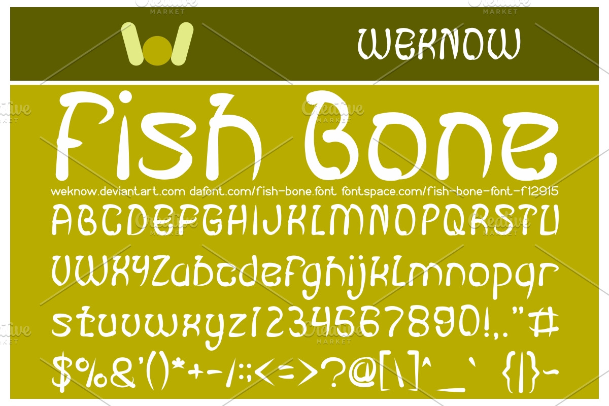 fish bone font