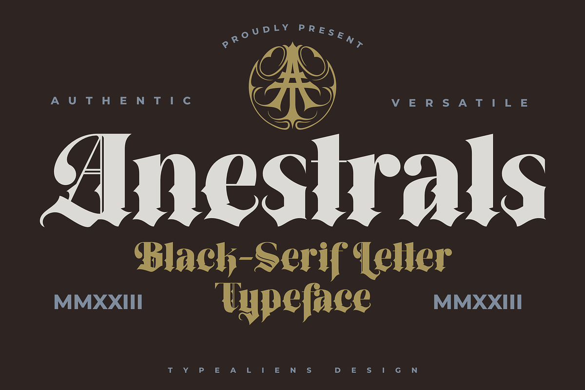 Anestrals, a Blackletter Font by ilhamtaro (Photo 1 of 10)