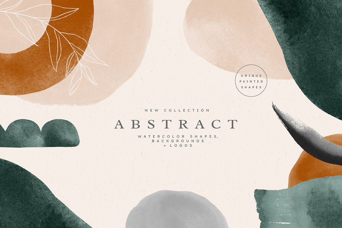 Earthy Abstract Shapes + Logos, a Texture Graphic by Basia Stryjecka (Photo 4 of 20)
