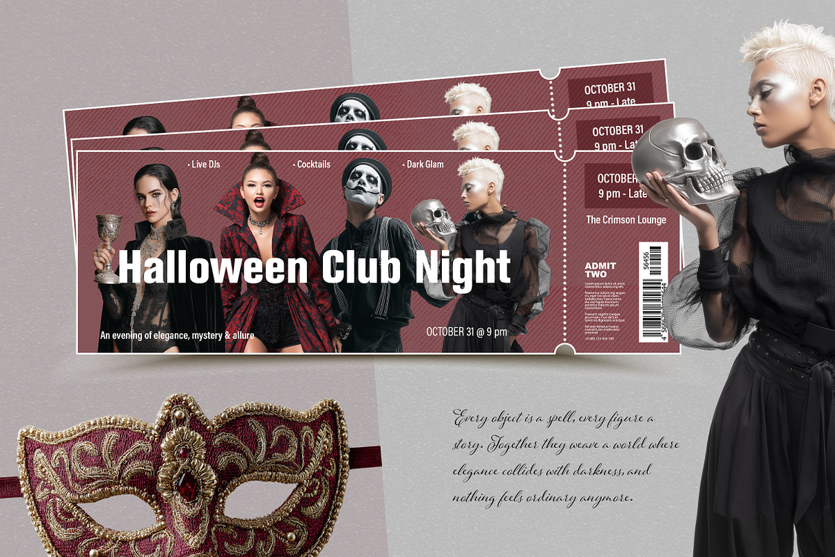 Gothic Glam – Halloween Collage Pack, an Object Graphic by R-studio (Photo 4 of 11)