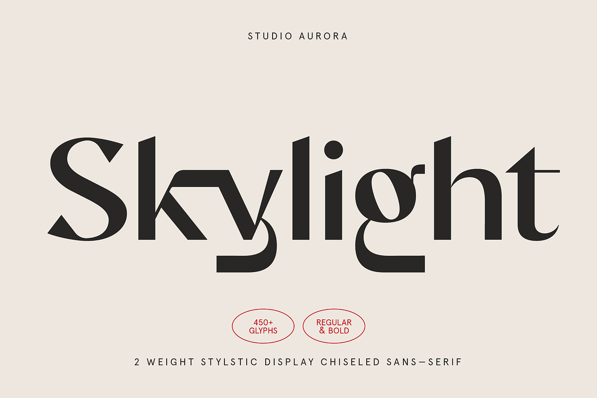 Skylight – Display Sans-Serif Font, a Sans Serif Font by Studio Aurora (Photo 1 of 9)