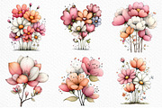 Whimsical Floral Spring Clipart, an Illustration by Craft Nest (Thumbnail 3 of 11)