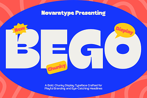 NV BEGO – Chunky Display Font