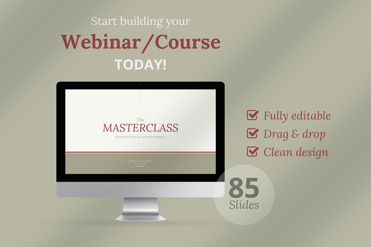 Masterclass Webinar - Slide Deck PPT, a Presentation Template by AdrianDragne (Photo 2 of 10)
