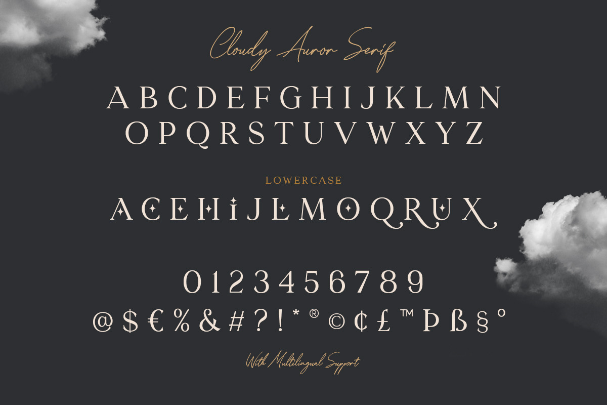 Cloudy Aurora - Font Duo (+LOGOS), a Serif Font by Sarid Ezra (Photo 12 of 12)