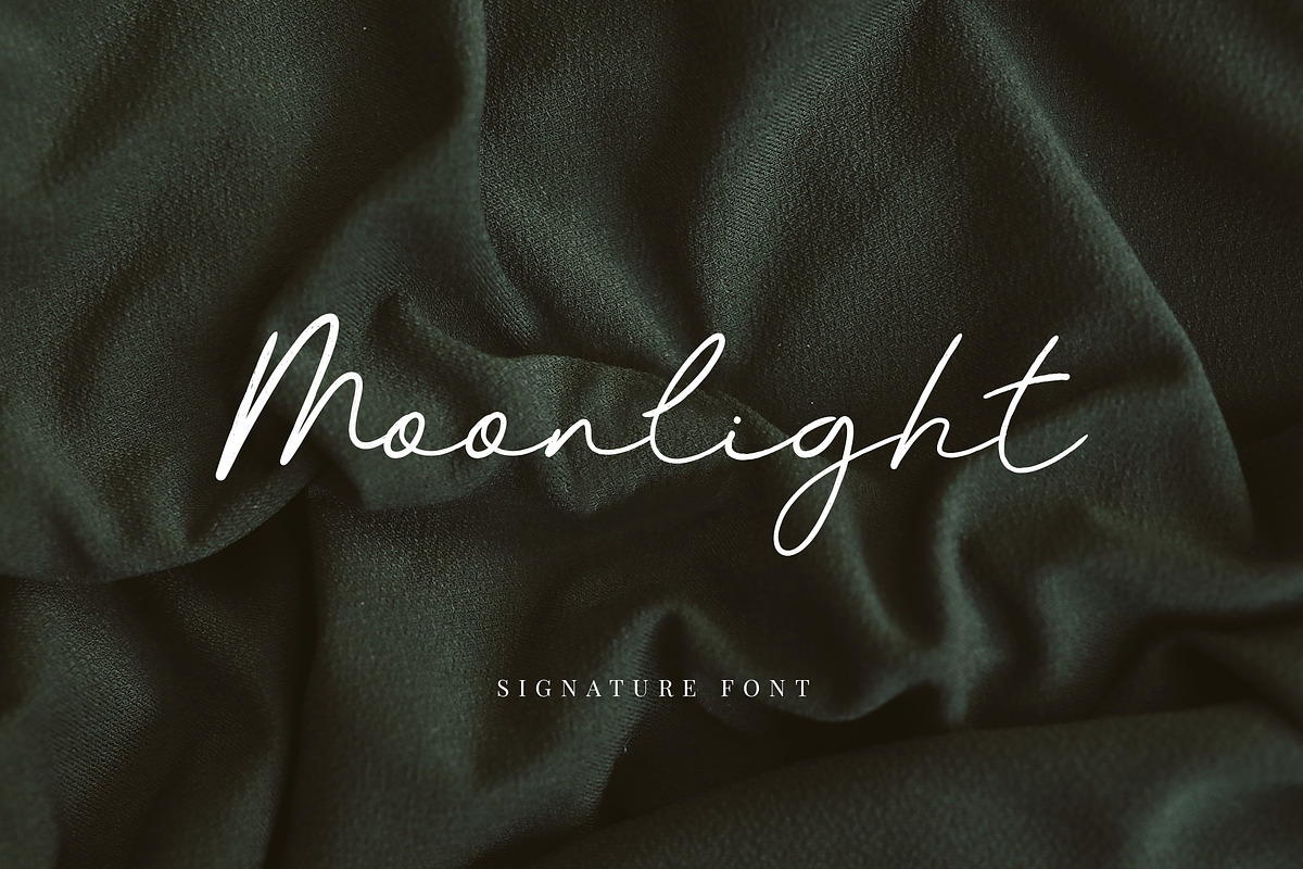 Moonlight Handwritten Signature Font, a Handwritten Font by UICreative (Photo 1 of 6)
