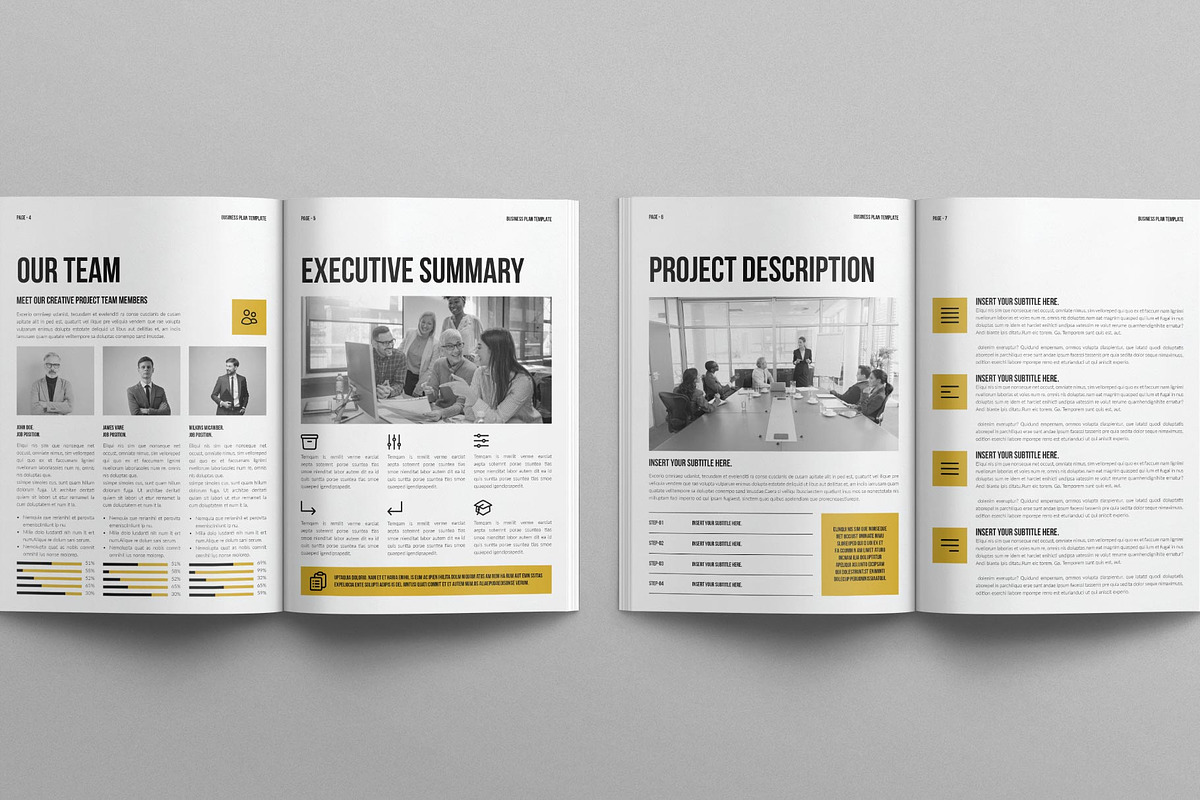 Business Plan Template, a Brochure Template by E-Type (Photo 3 of 8)