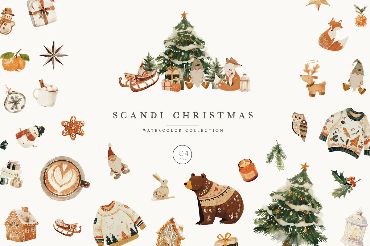 Scandinavia Christmas, a Seasonal Illustration by heyiamalice (Photo 1 of 17)