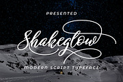 Shakeglow script, a Script Font by Alandya TypeFoundry (Thumbnail 1 of 7)
