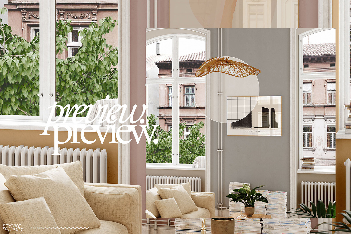 LENIS ROOM Natural Frame Mockup Set, a Household Mockup by Stykke Studio (Photo 39 of 58)