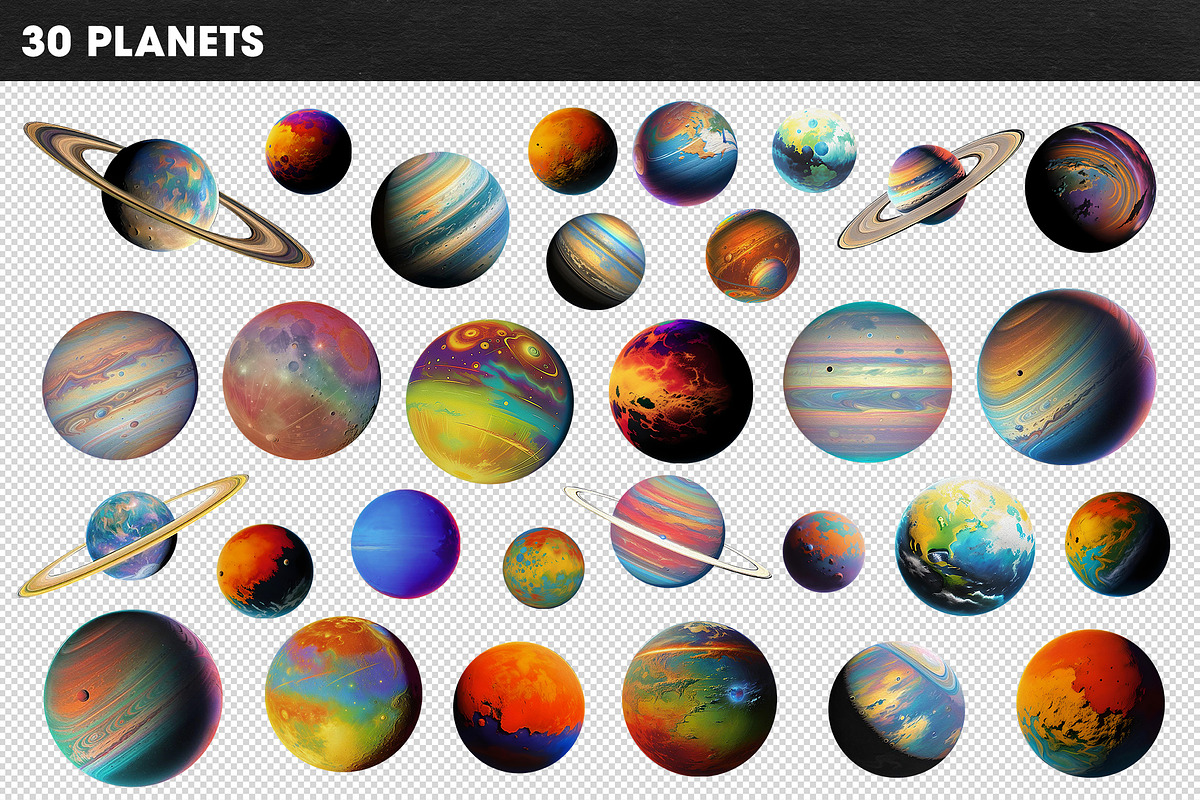 Retro Sci-Fi Collage Creator Kit, an Object Graphic by Nibera (Photo 10 of 11)