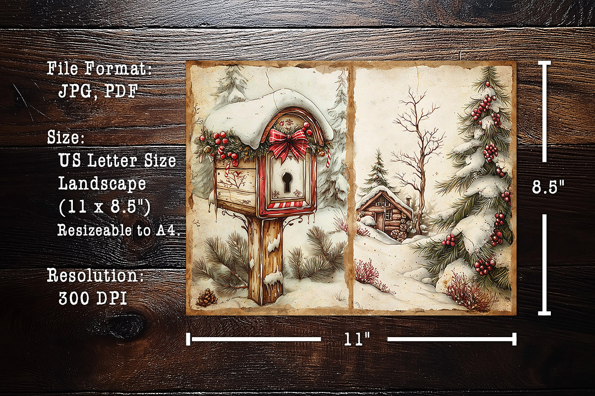 Christmas Bakery Junk Journal Pages, a Stationery Template by V Design Creator (Photo 6 of 8)
